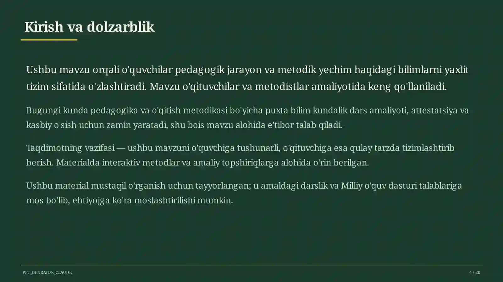 O'qituvchining nutq madaniyati va pedagogik muloqot 4