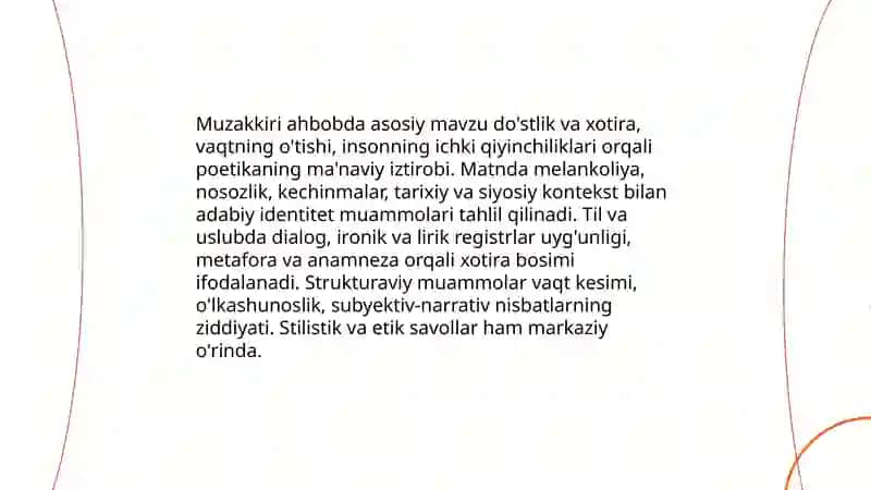 "Muzakkiri ahbob" va nazariy poetika masalalari 4