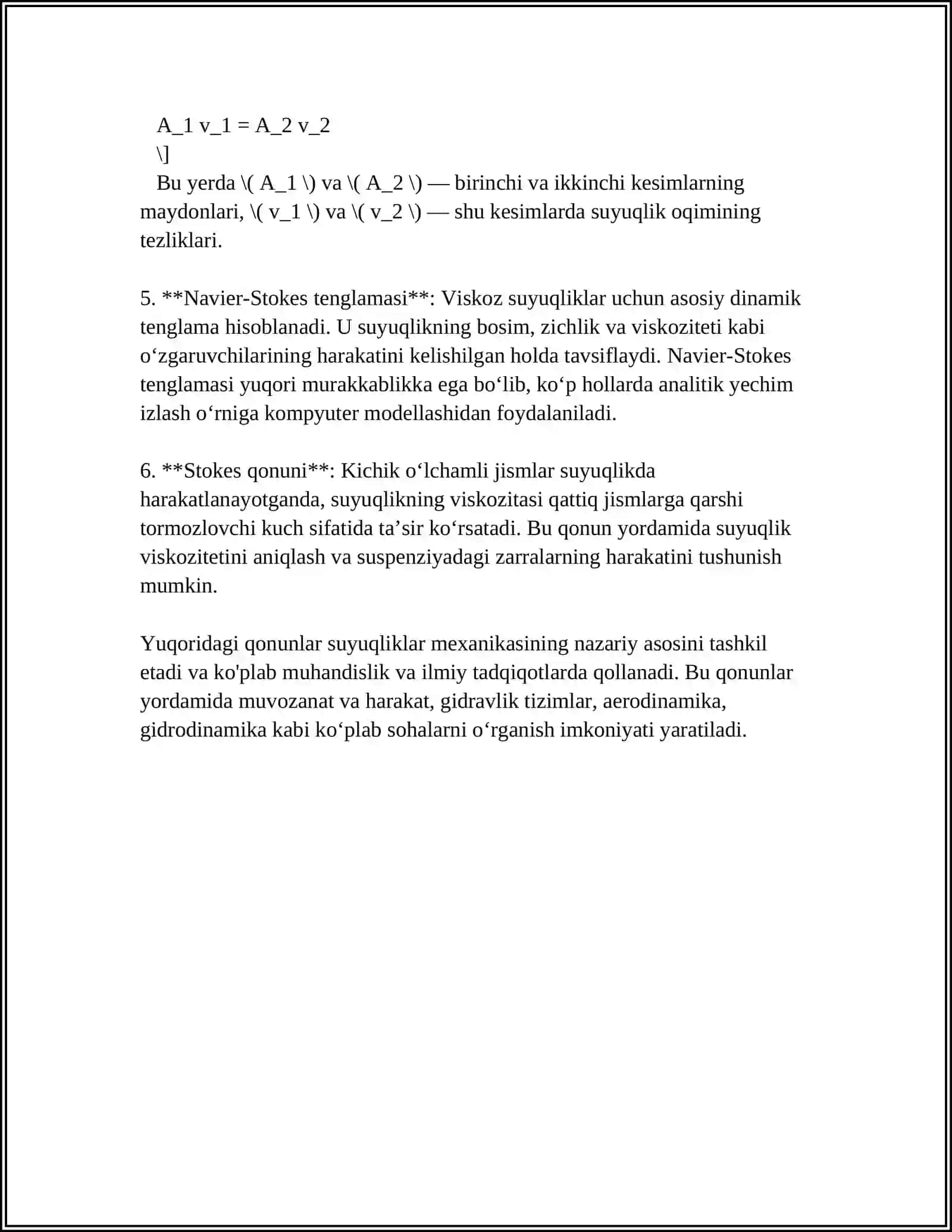 SUYUQLIK VA GAZLAR MEXANIKASI BOSIM 4