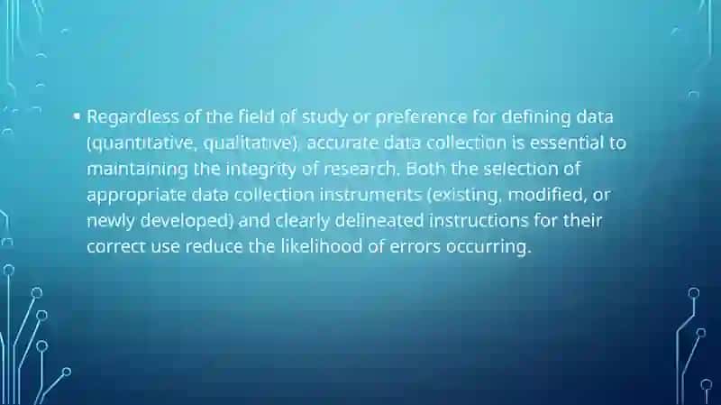 Collecting the data 4