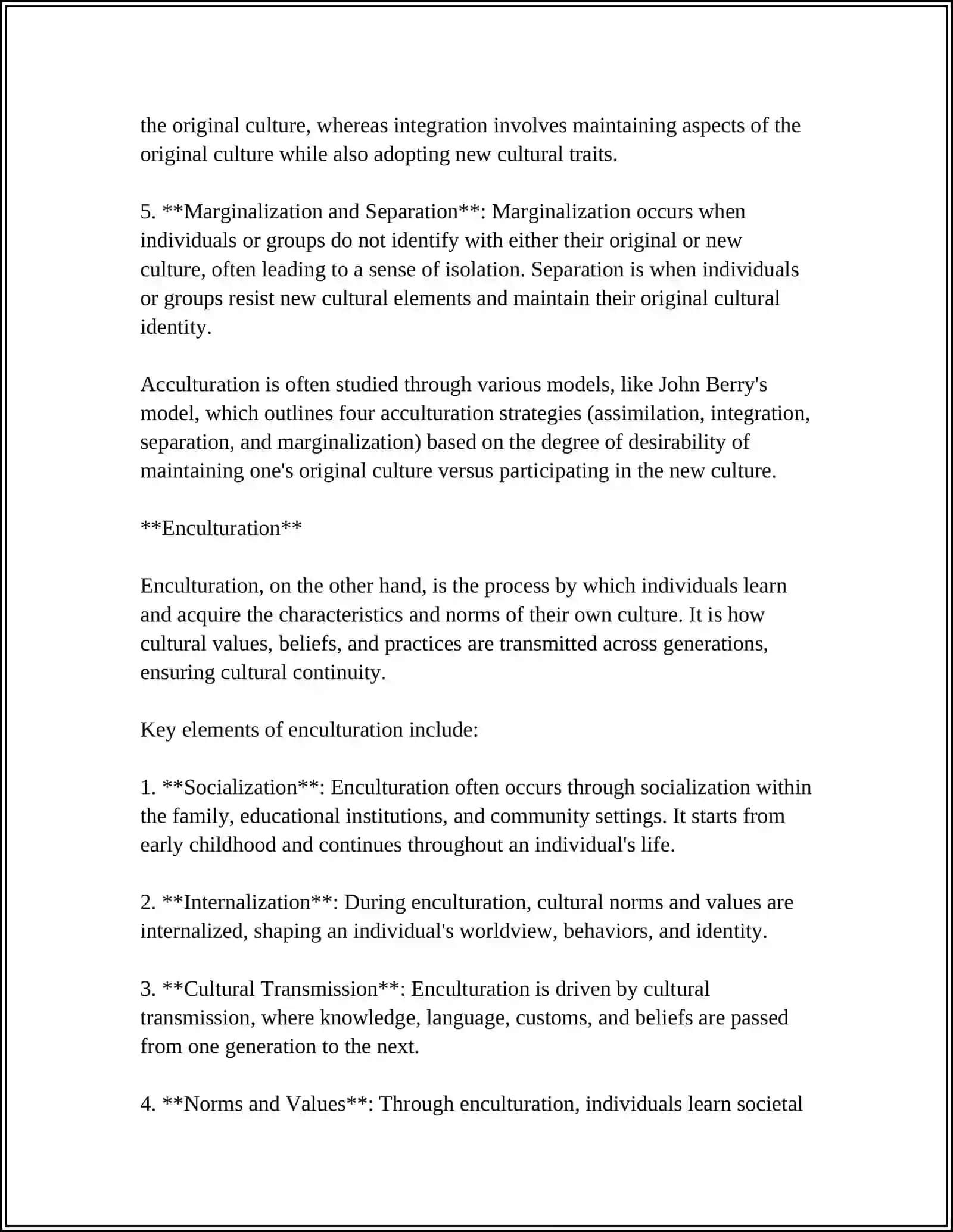 ACCULTURATION AND ENCULTURATION 4