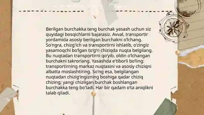Kesmani teng ikkiga boʻlish usullari 4