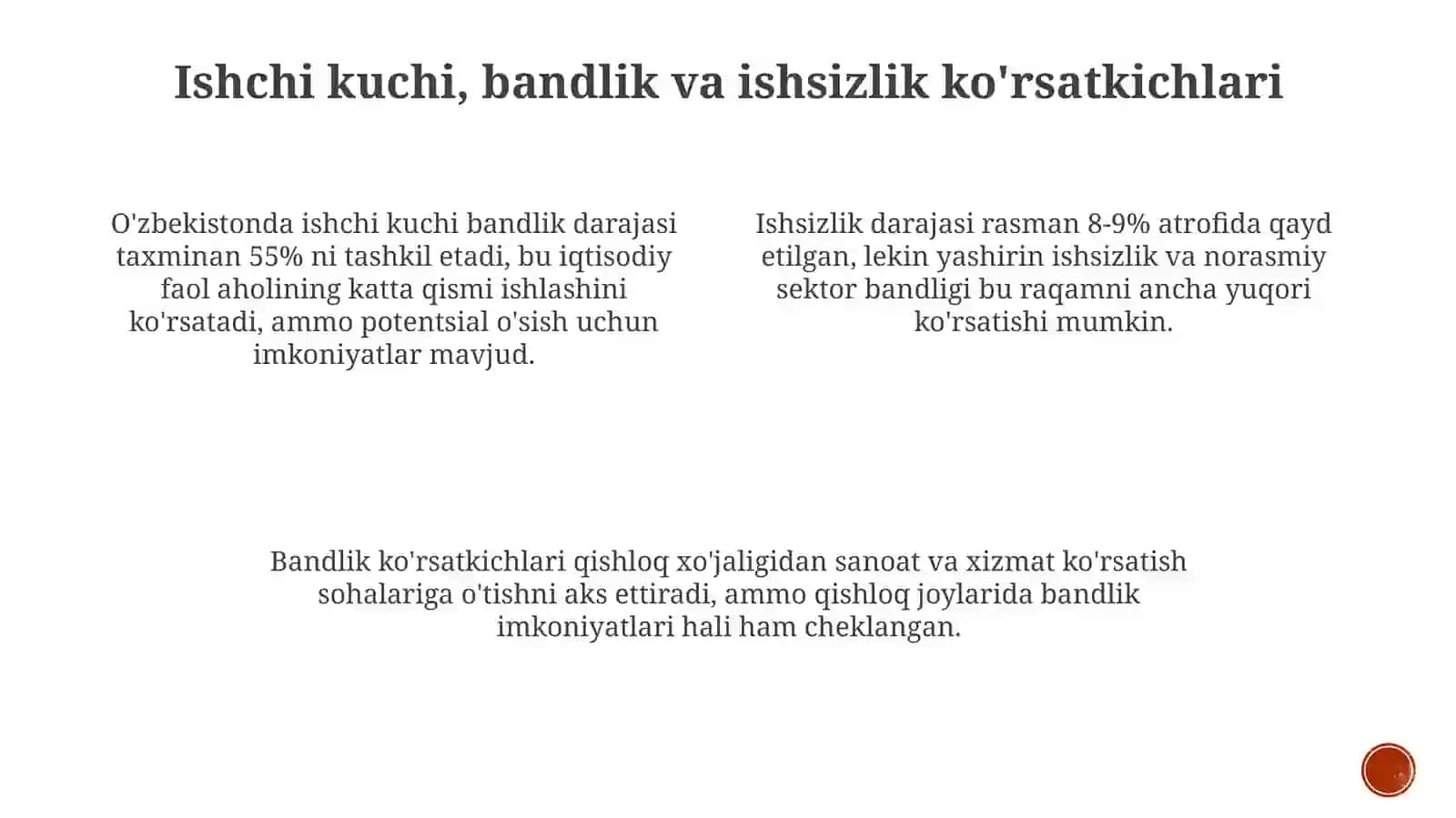 Òzbekiston Respublikasidagi bandlik va ishchi kuchi bozori 4
