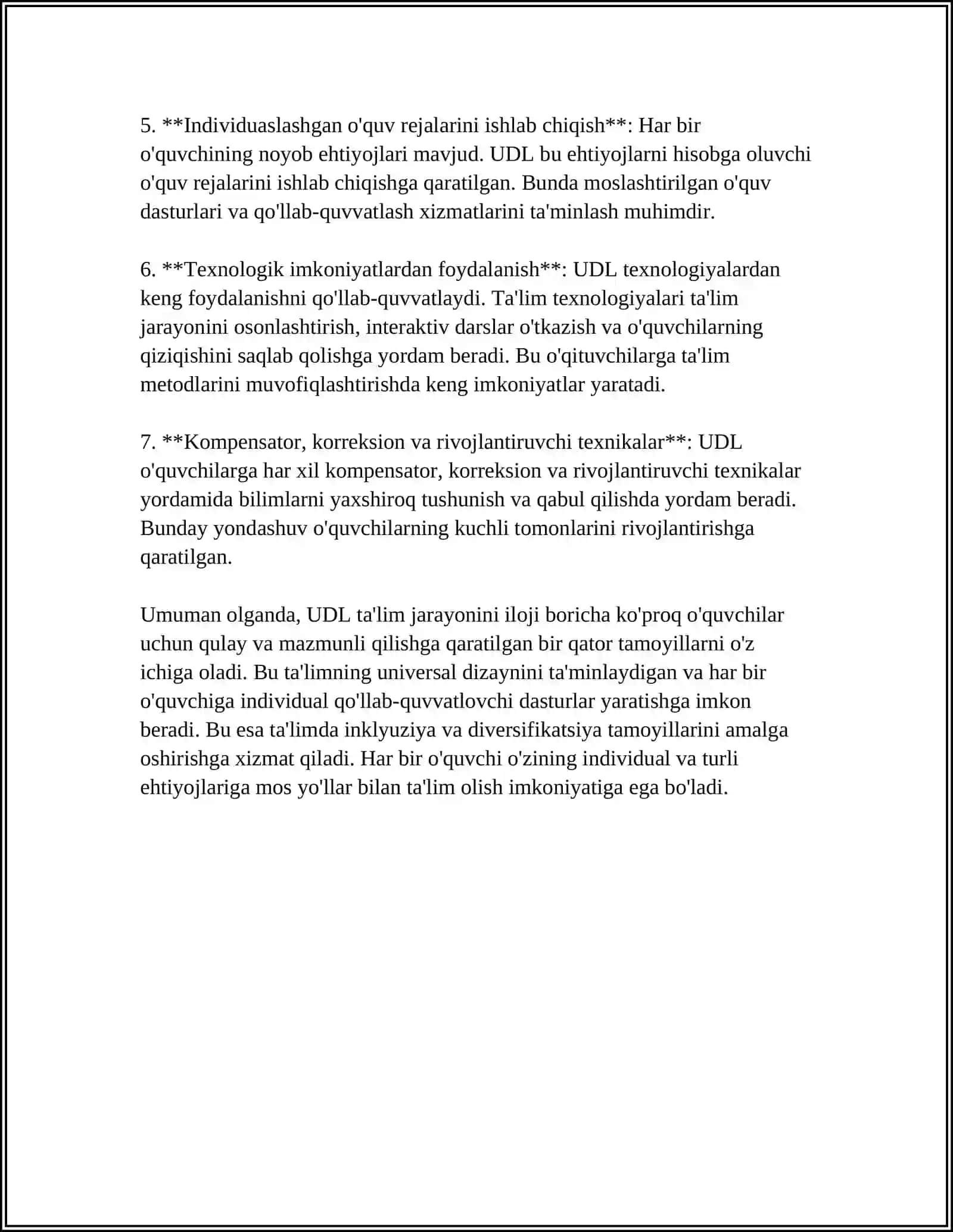 TA'LIMNING UNIVERSAL DIZAYNI VA INDIVIDUAL QO'LLAB-QUVVATLASH DASTURI 4