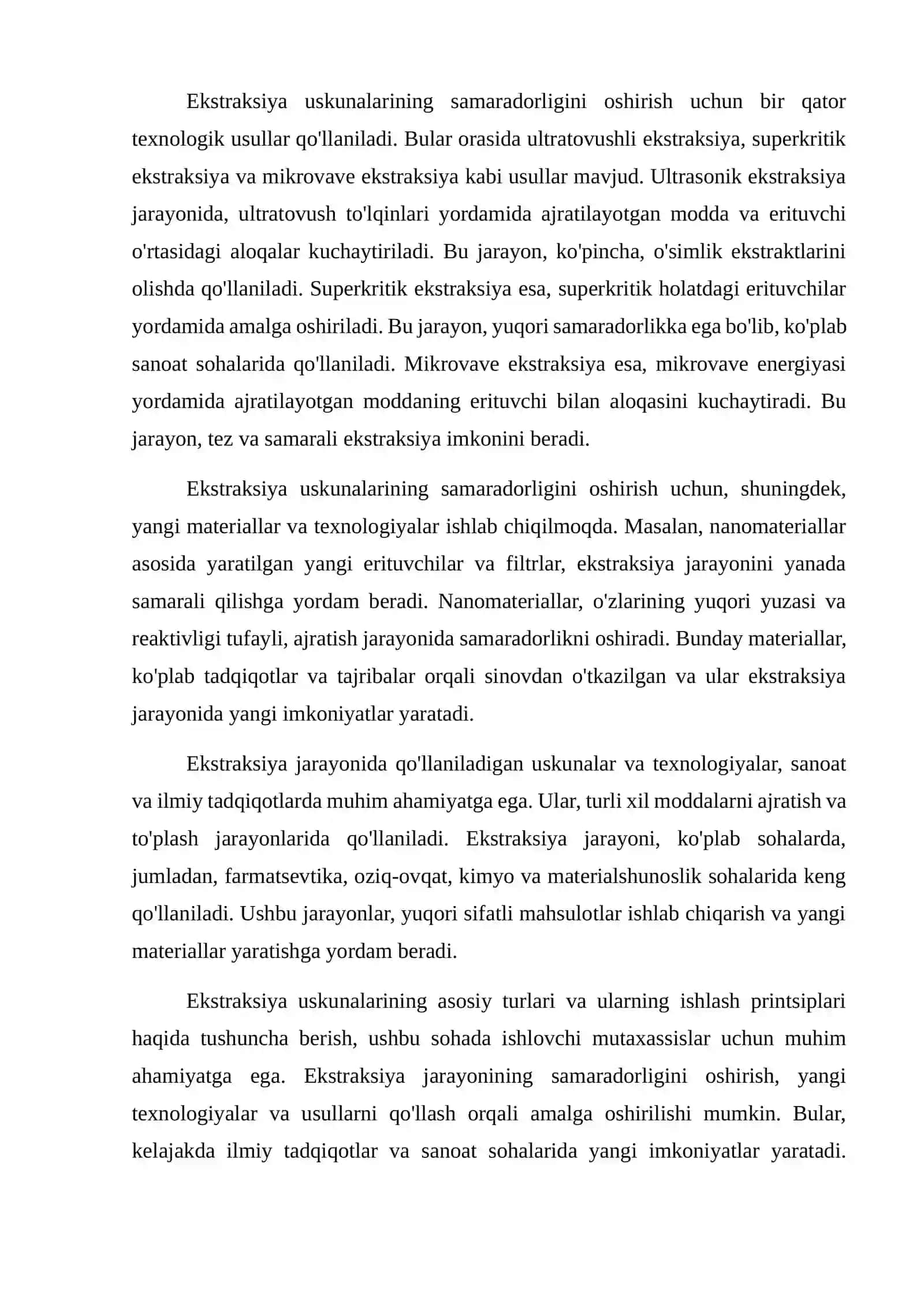 Ekstraksiya uskunalarining ishlash printsiplari. 4