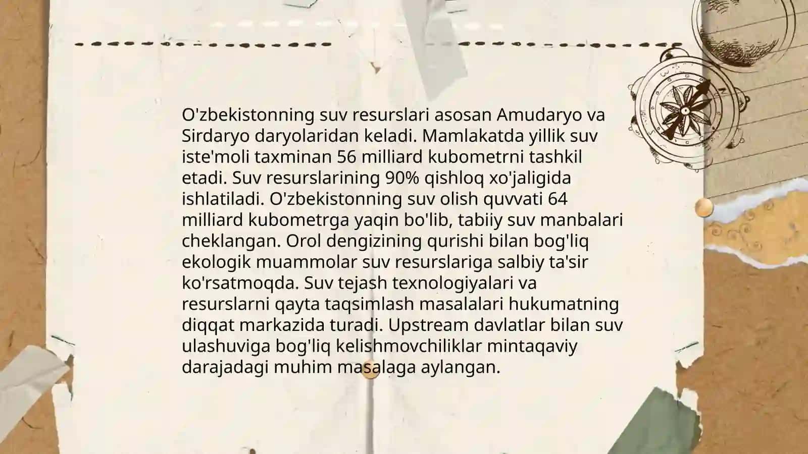 Oʻzbekistonda shoʻr suvlarni chuchuklashtirish gʻoyasi 4