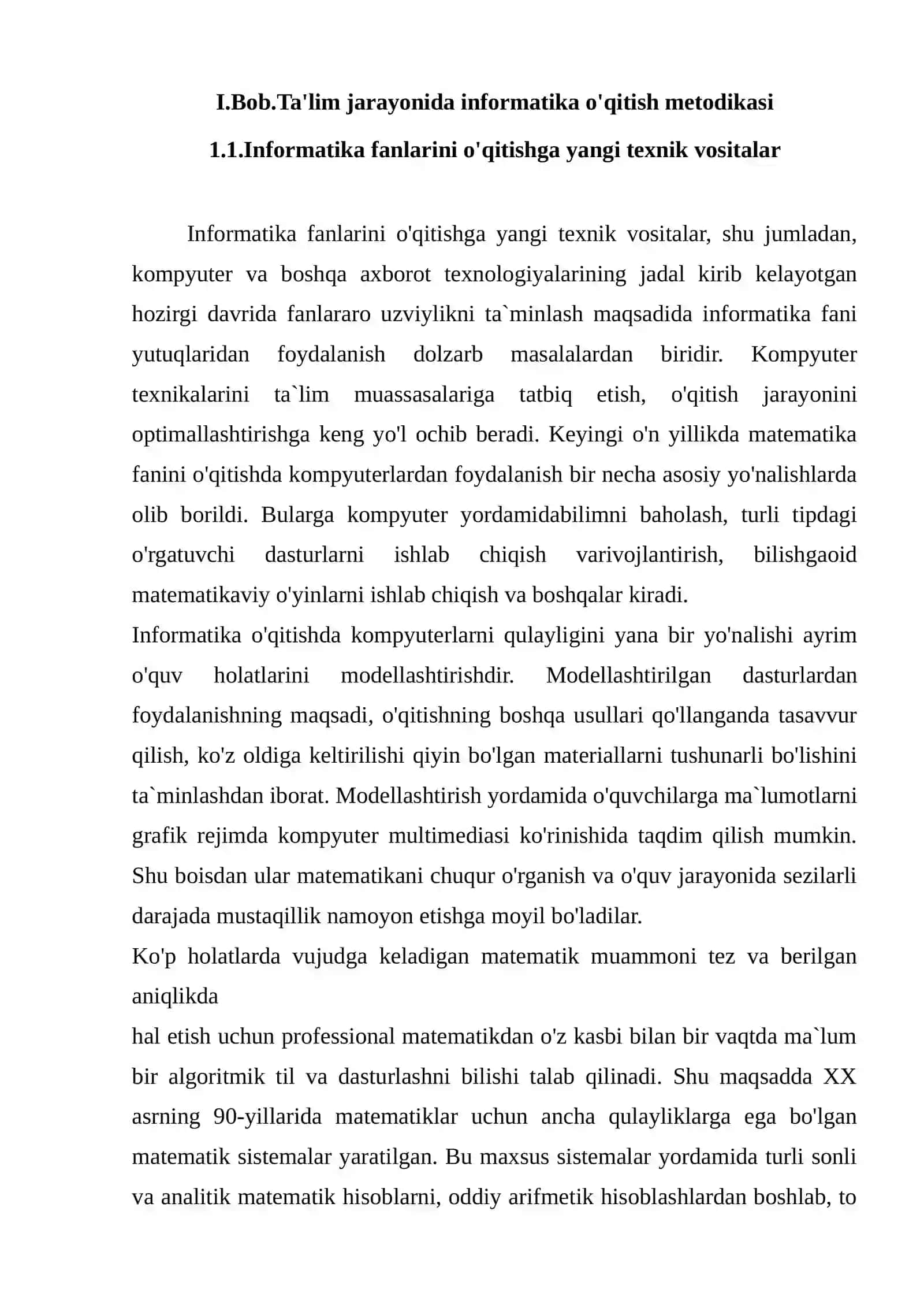 Informatikani o’qitishda zamonaviy pedagogik texnologiyalarning o’rni 4