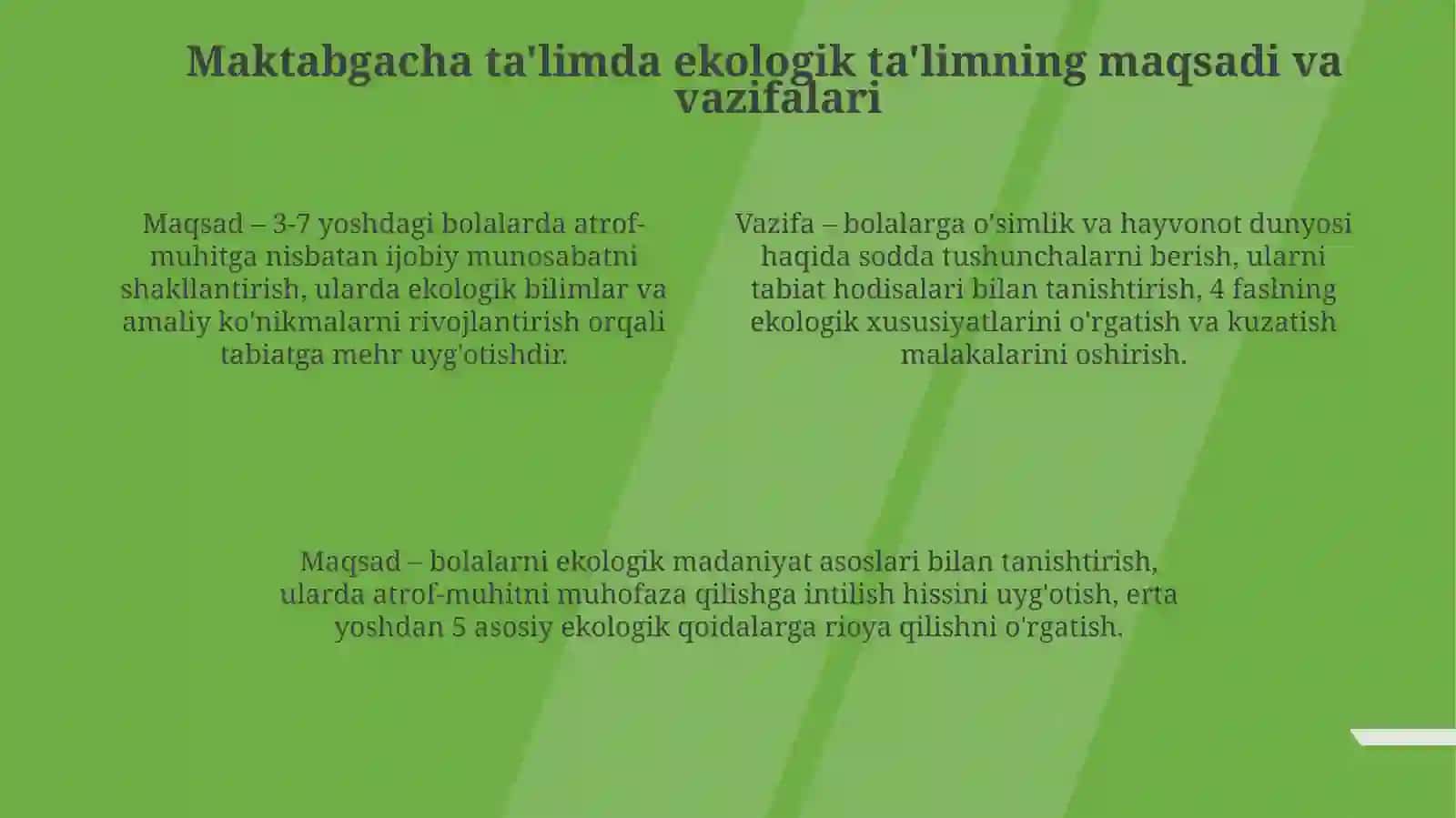 Maktabgacha taʼlimda ekalogik tarbiyaberishningahamiyati 4