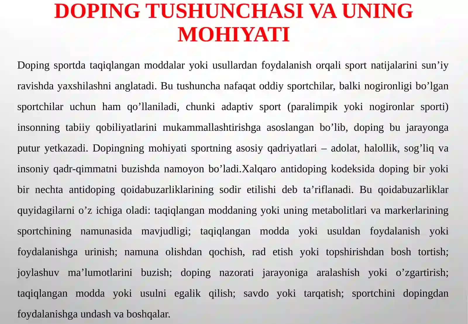 Adaptiv sportda doping nazorati 4