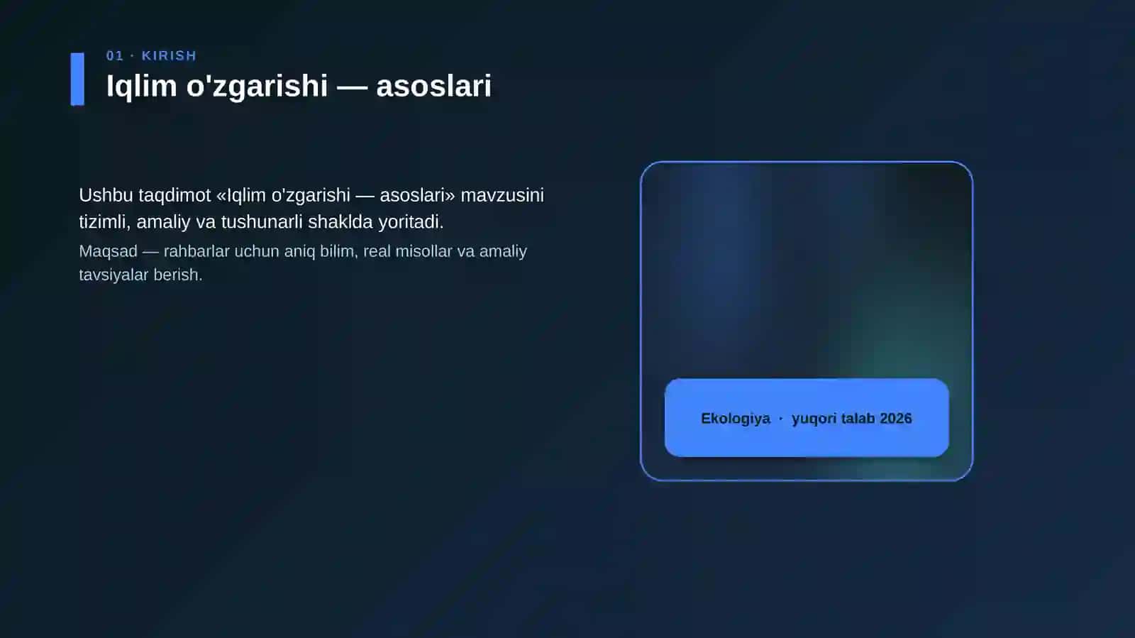 Iqlim o'zgarishi — asoslari 4
