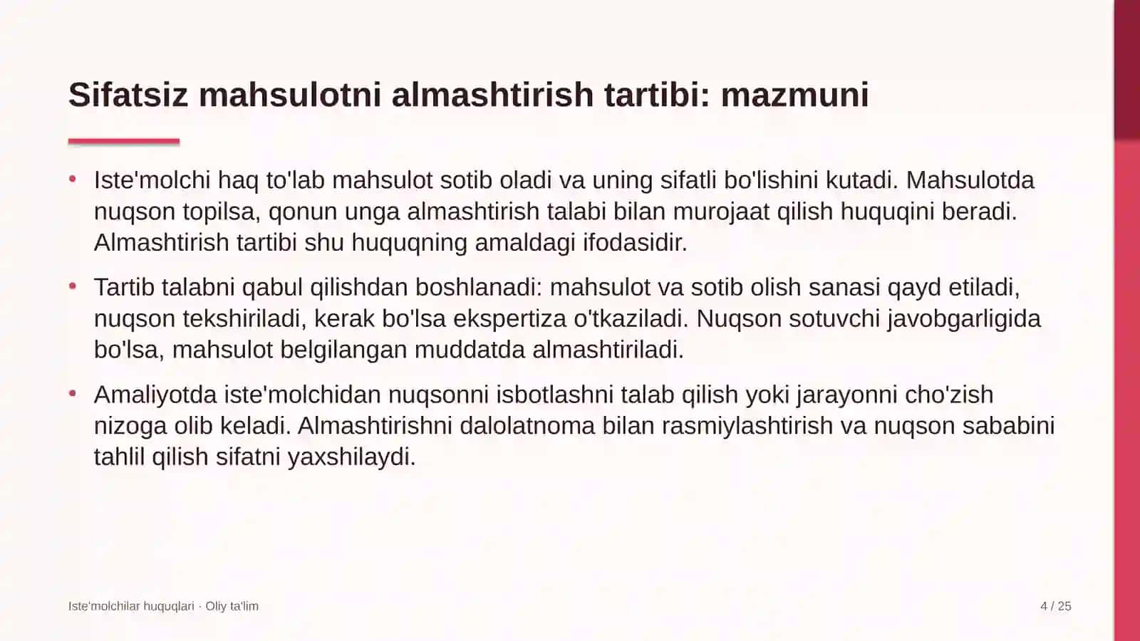 opera va balet teatrlarida sifatsiz mahsulotni almashtirish tartibi 4346 4