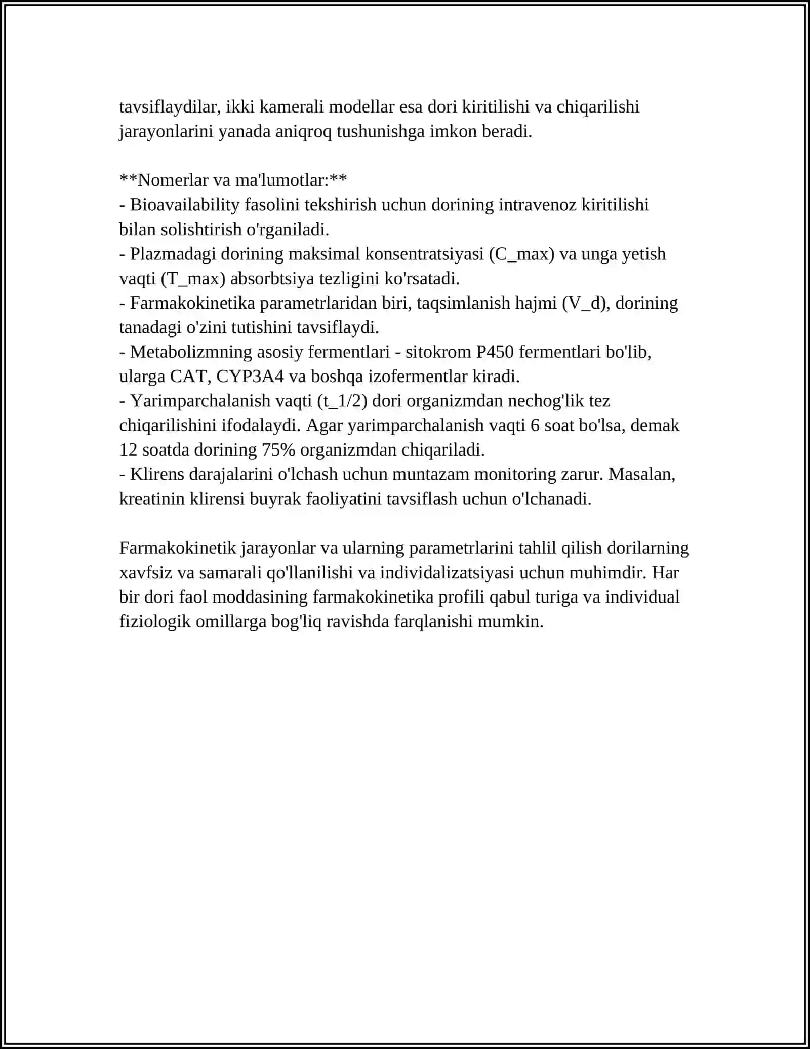 DORI VOSITANI FARMAKALOGIK GURUHINI KO'RSATUVCHI TARKIBIY QISMLAR 4