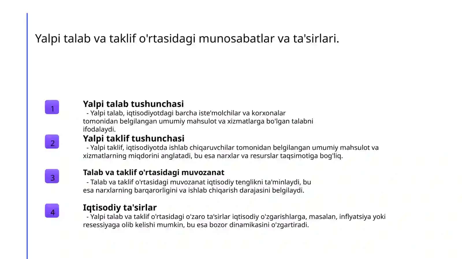 Yalpi taklif va talab: Iqtisodiy tushunchalar va asosiy prinsiplar 4