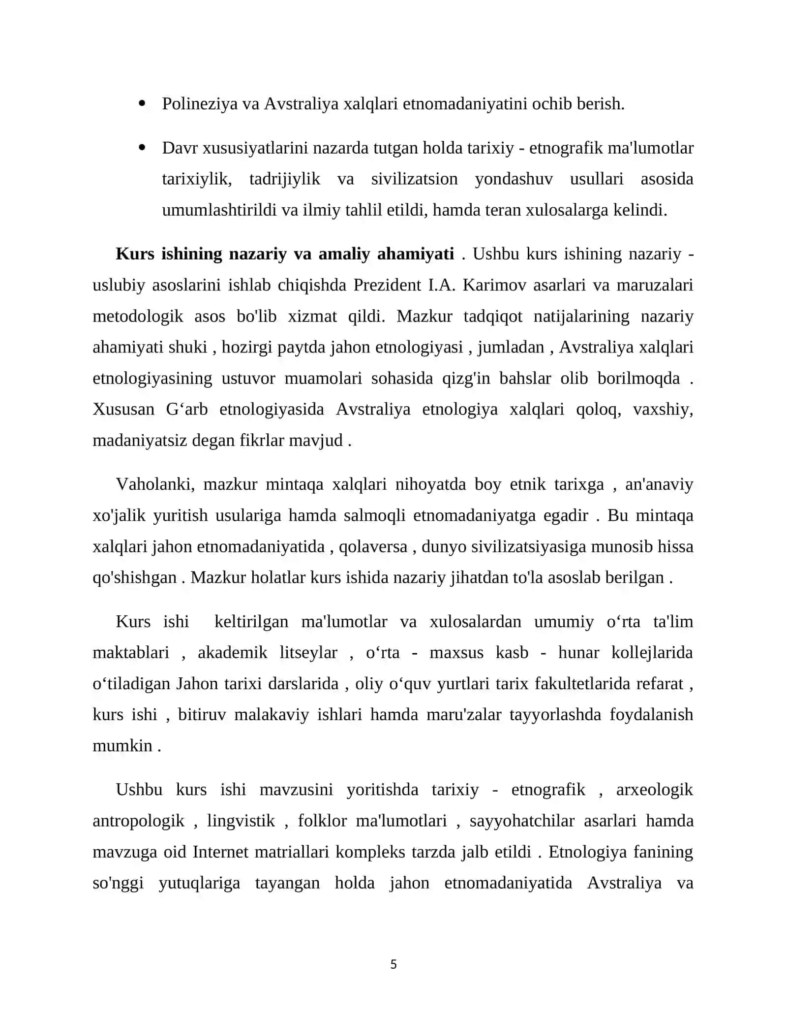 Avstraliya xalqlari etnologiyasi, tabiati, klassifikatsiyasi aholi xo'jaligi va moddiy madaniyati 4