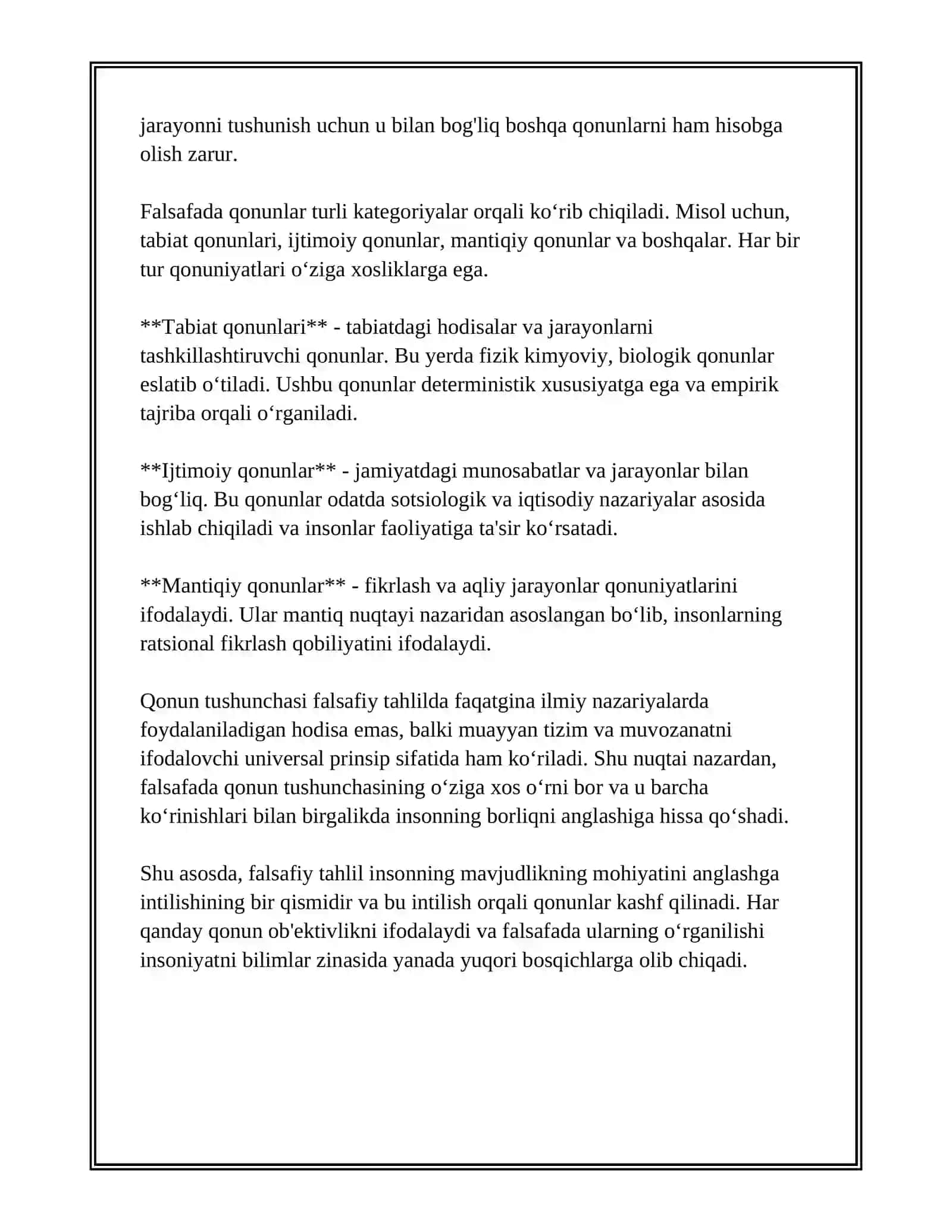 FALSAFADA QONUN TUSHUNCHASI VA UNING TURLARI 4