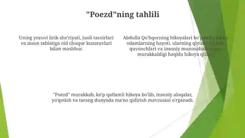 Abdulla Qahhorning hikoyalar tahlili 4