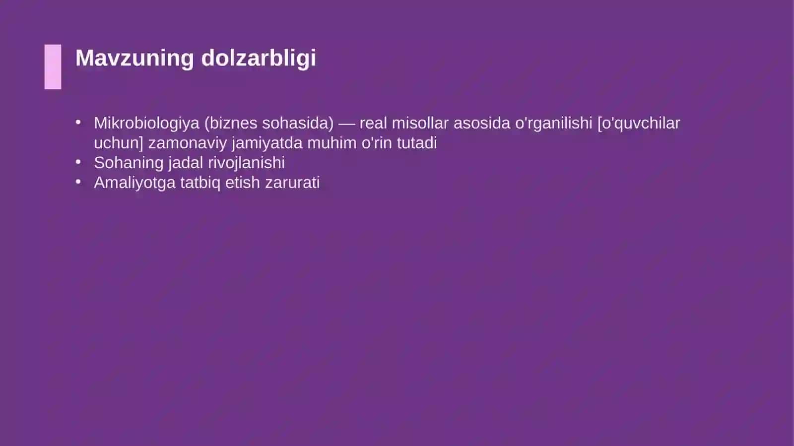 Mikrobiologiya (biznes sohasida) — real misollar asosida o'rganilishi [o'quvchilar uchun] 4