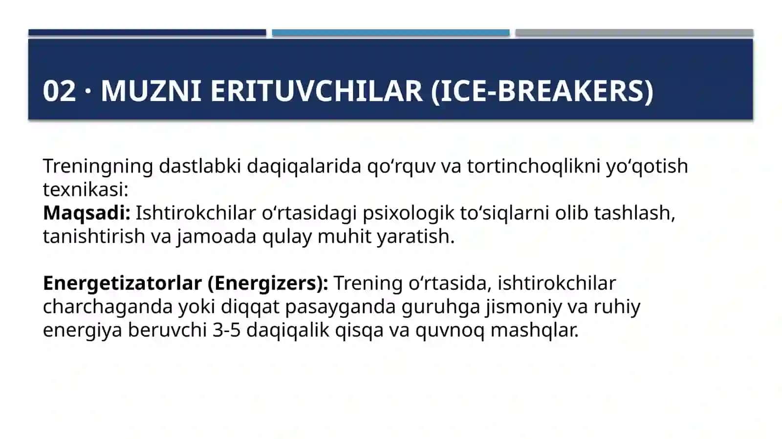 Trendingda maxsus texnikalar va usullar 4