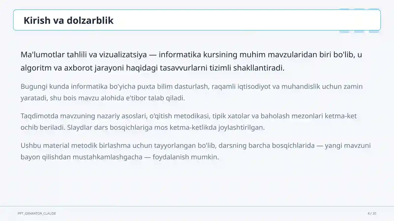 Ma'lumotlar tahlili va vizualizatsiya (11-sinf) 4