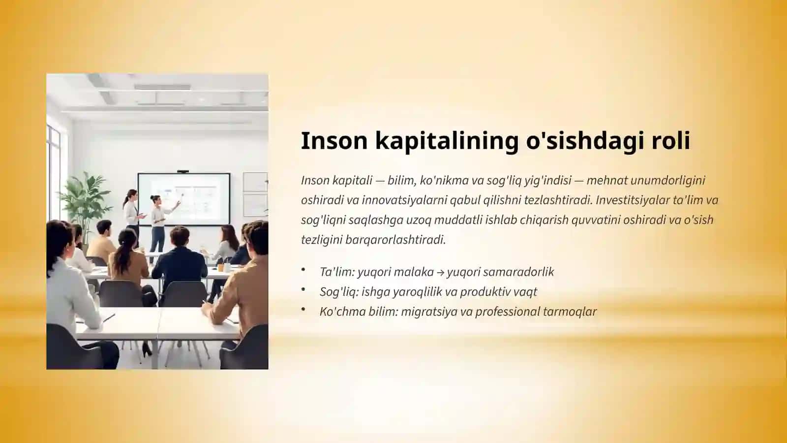 Endogen Iqtisodiy O'sish: Asosiy Tamoyillar va Oqibatlar 4
