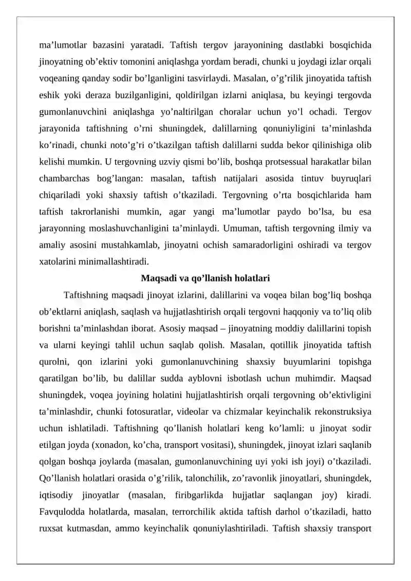 Taftish tergov harakati 4
