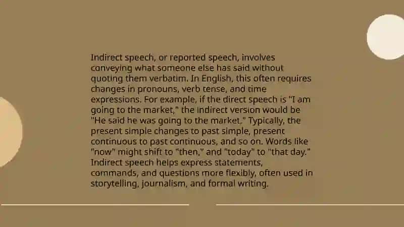 The direct and indirect speech 4