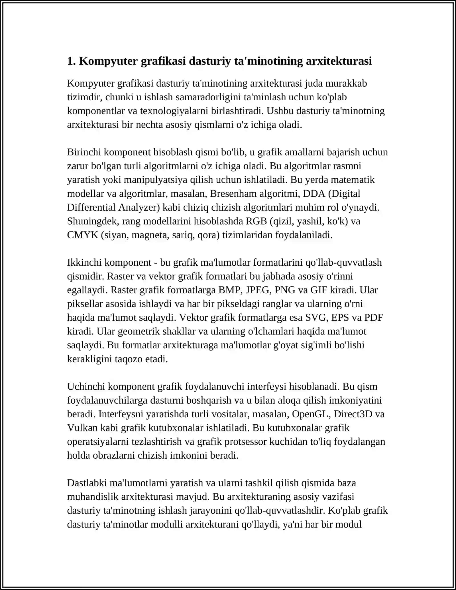 KOMPYUTER GRAFIKASINING DASTURIY TA'MINOTI 4