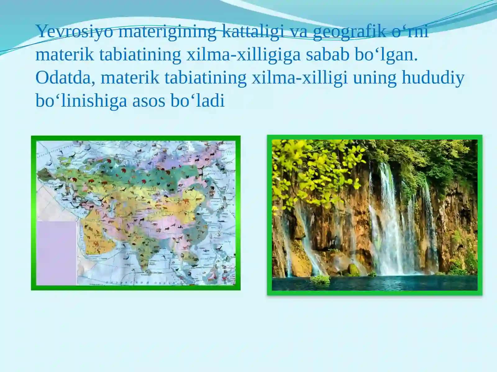 Yevrosiyo  hududining  tabiiy  geografik  o`lkalarga  bo`linishi 4