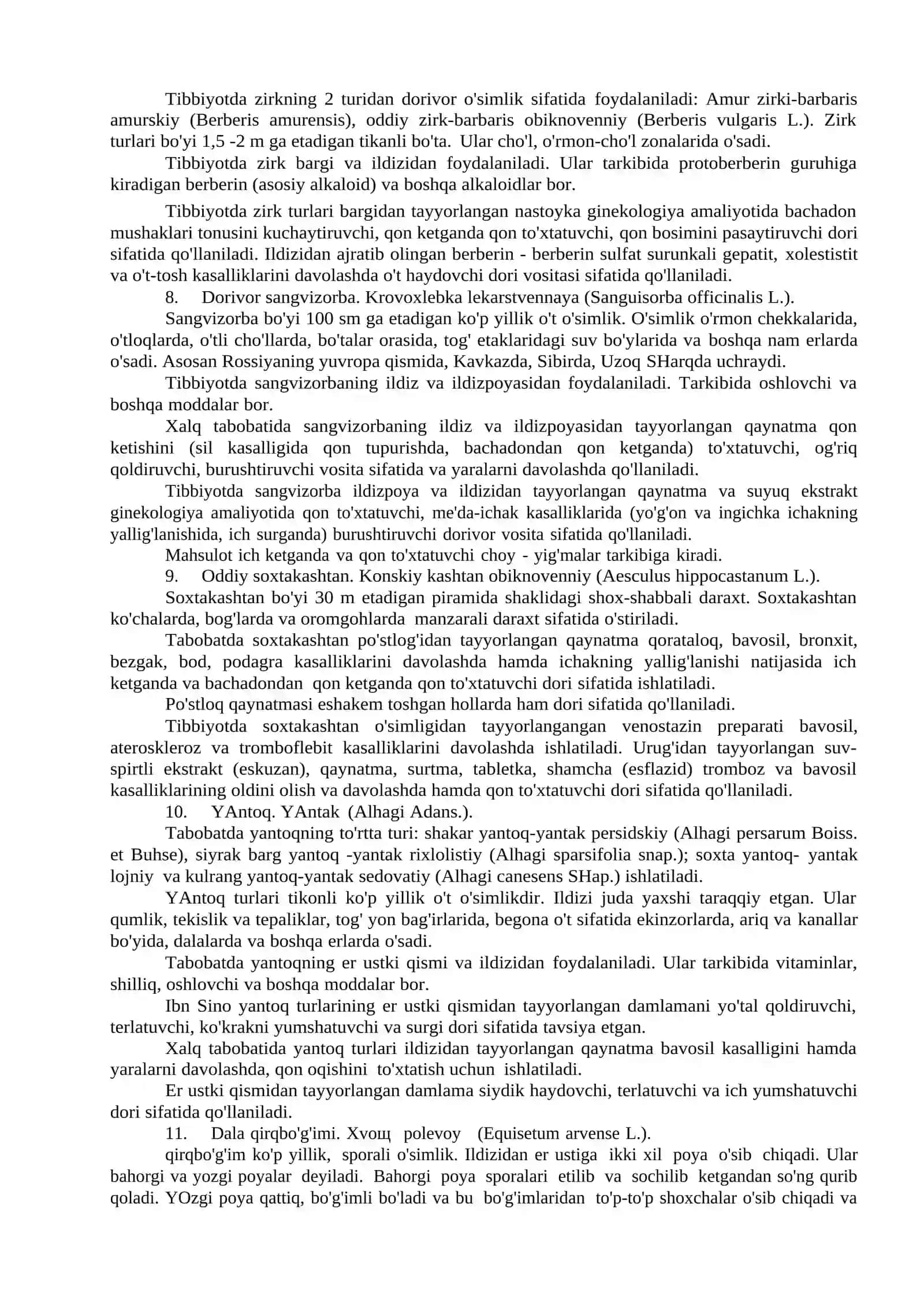 MA'RUZA-17 Qon oqishini to'xtatuvchi dorivor o'simliklar 4
