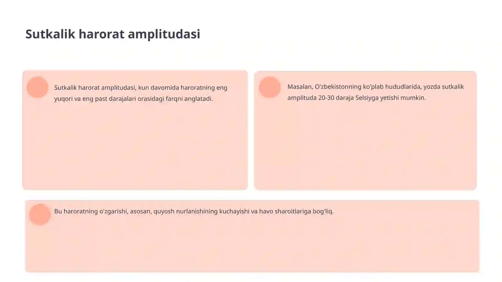 Tabiiy fandan havo haroratining sutkalik va yillik amplitudasini oʻrganish 4