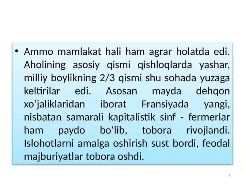 FRANSIYADA FIZIOKRATLAR MAKTABINING SHAKLLANISHI VA RIVOJLANISHI 4