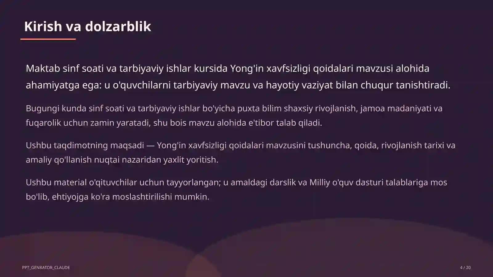 Yong'in xavfsizligi qoidalari 4