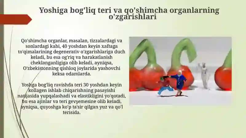 Organizm funksional imkoniyatlarini yoshga qarab o‘zgarishi 4