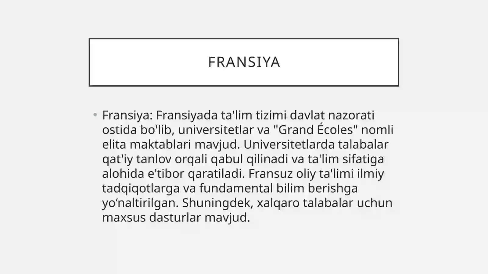 Rivojlangan xorijiy mamlakatlar oliy ta’lim tizimini boshqarish tajribasi 4