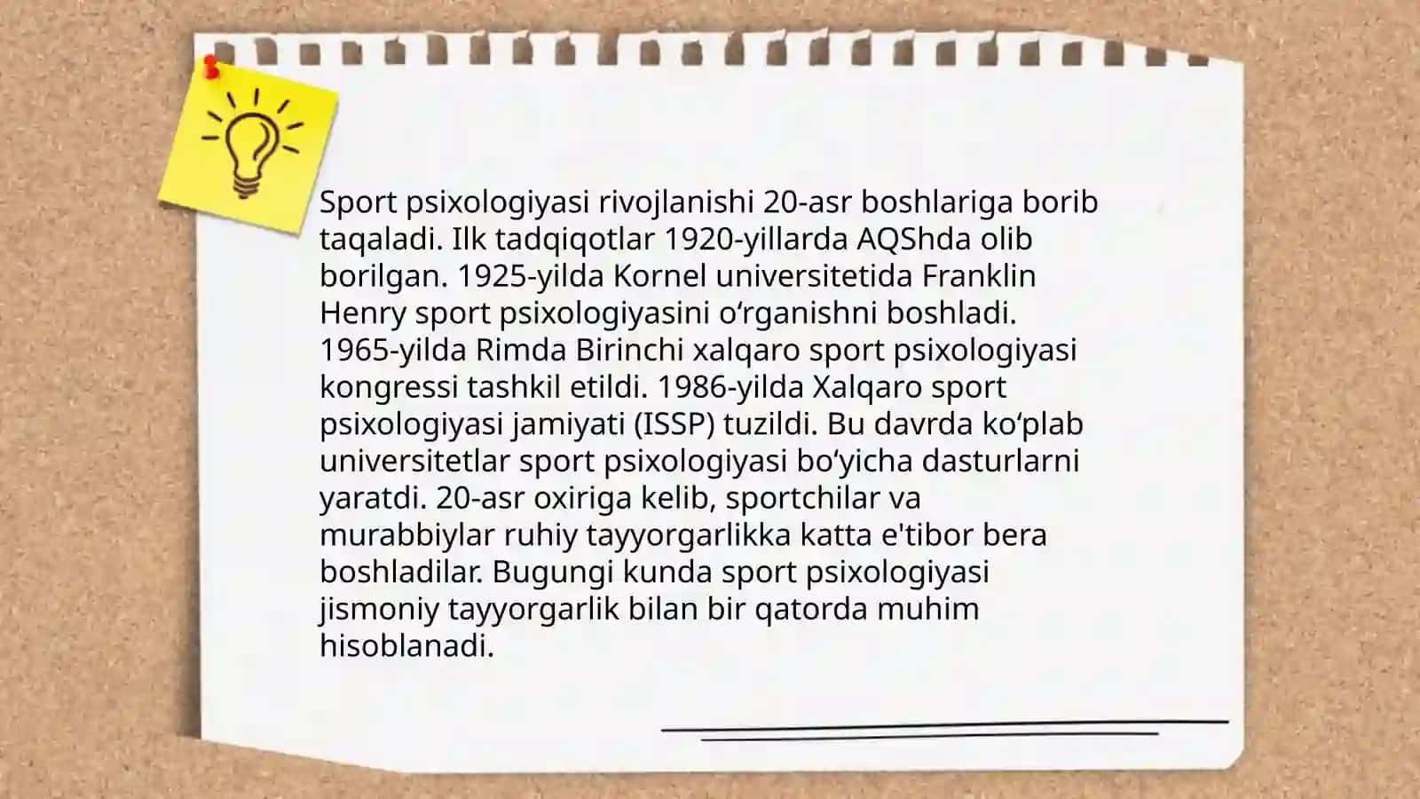 Sport psixologiyasining paydo bo‘lishi va rivojlanishi 4