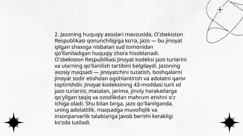 Jazoning tushunchasi va tarixi 4