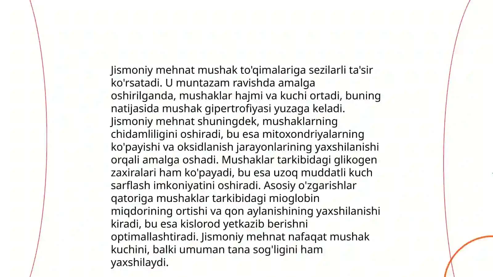 Tana mushaklari rivojiga sport va mehnatning tasiri 4