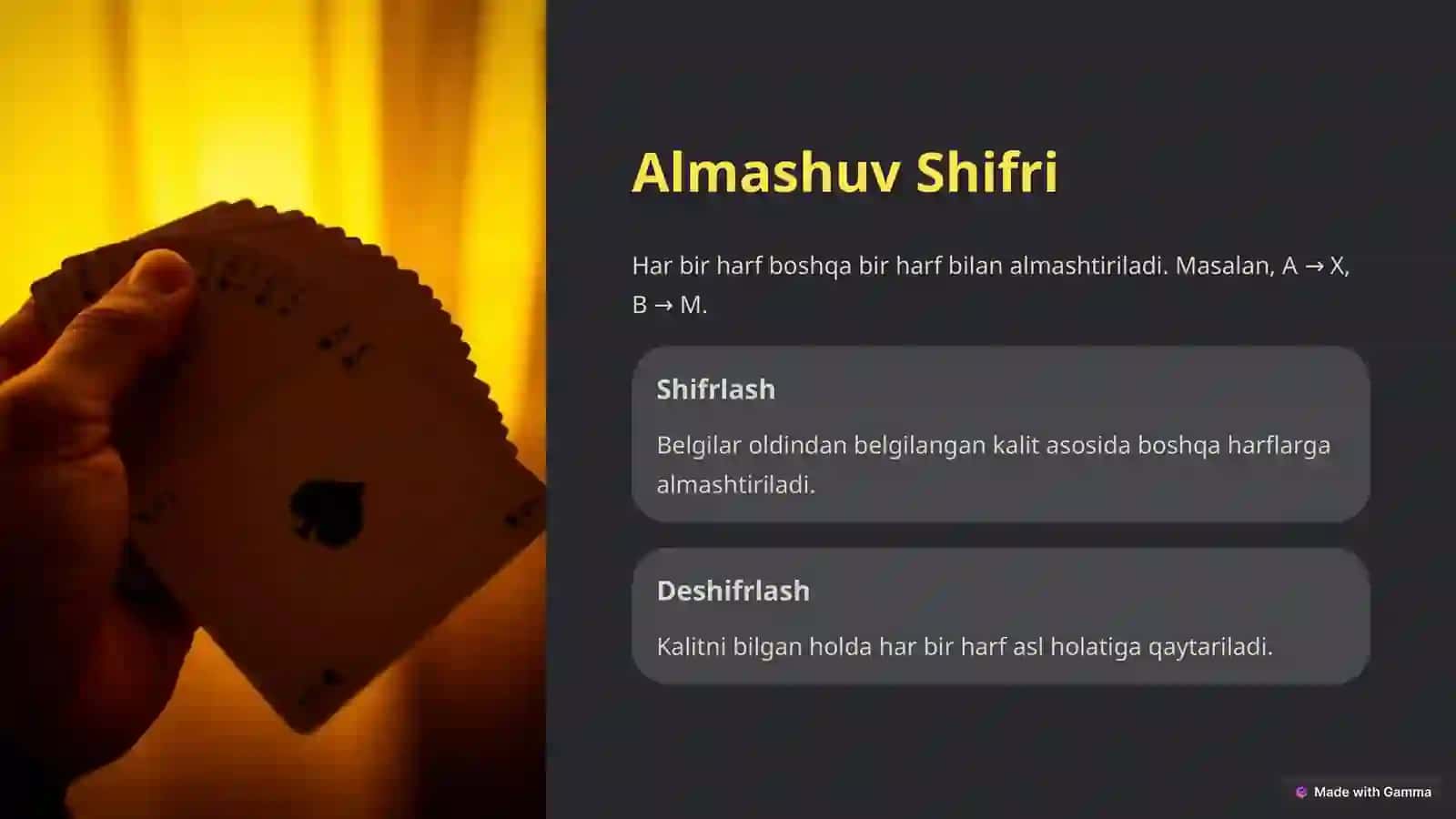 Klassik Shifrlash Algoritmlari 4