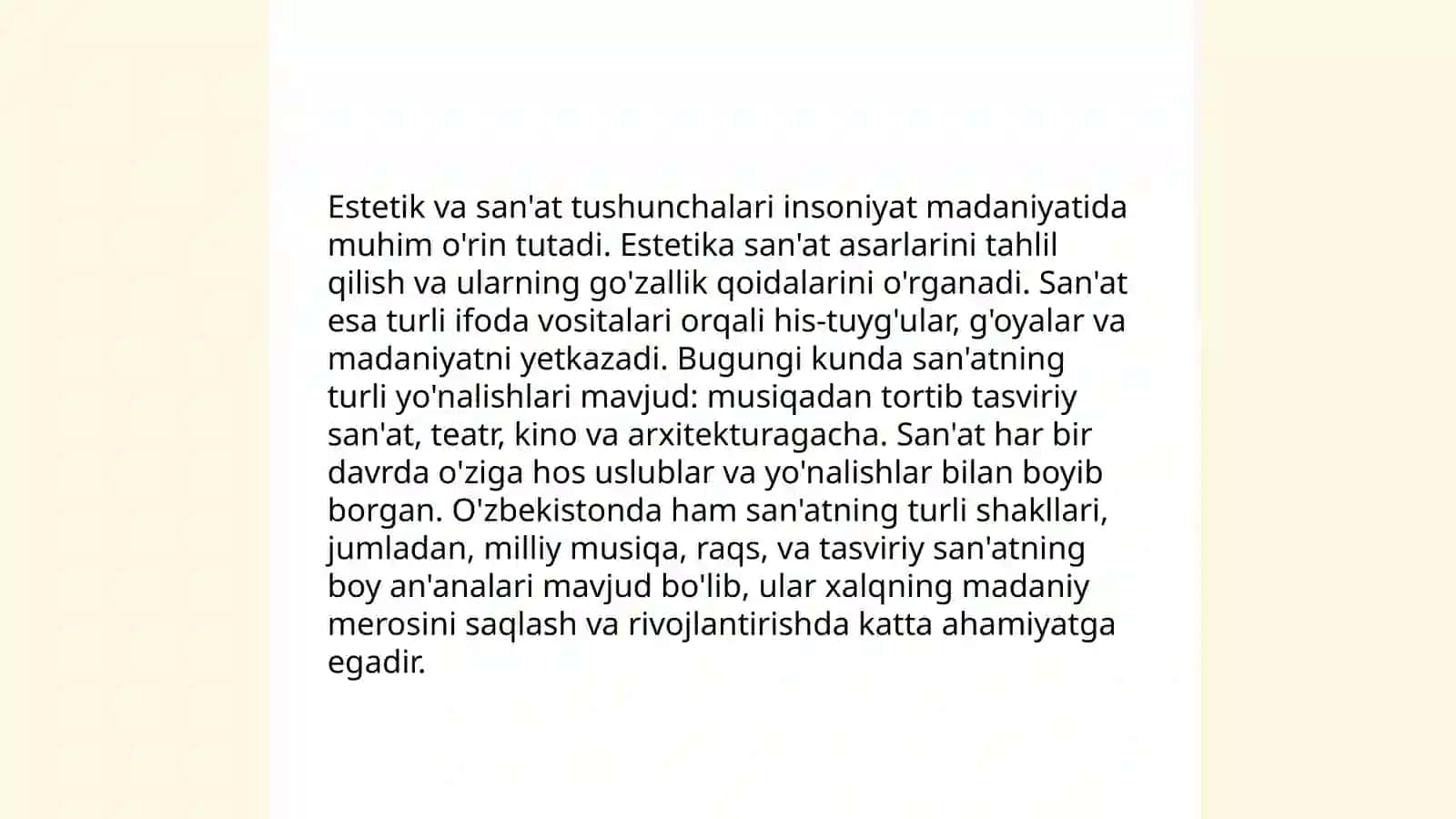 Estetik kategoriyalarning tarixi 4