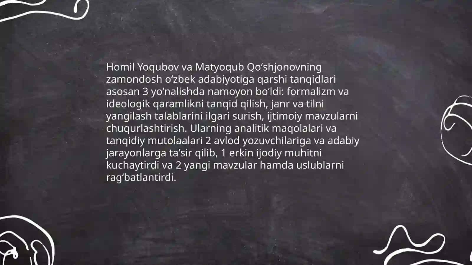 Homil Yoqubov va Matyoqub Qoʻshjonov adabiy-tanqidiy qarashlari 4