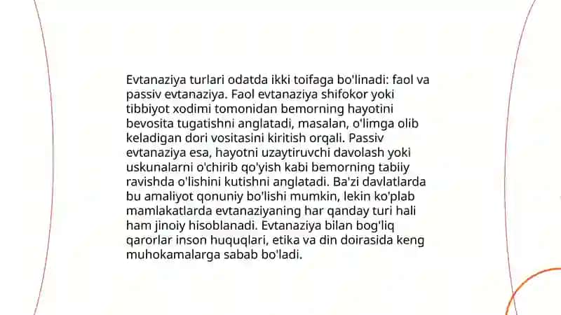 Evtonaziya muammolari 4