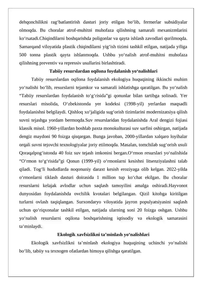 Ekologiya huquqi tushunchasi 4