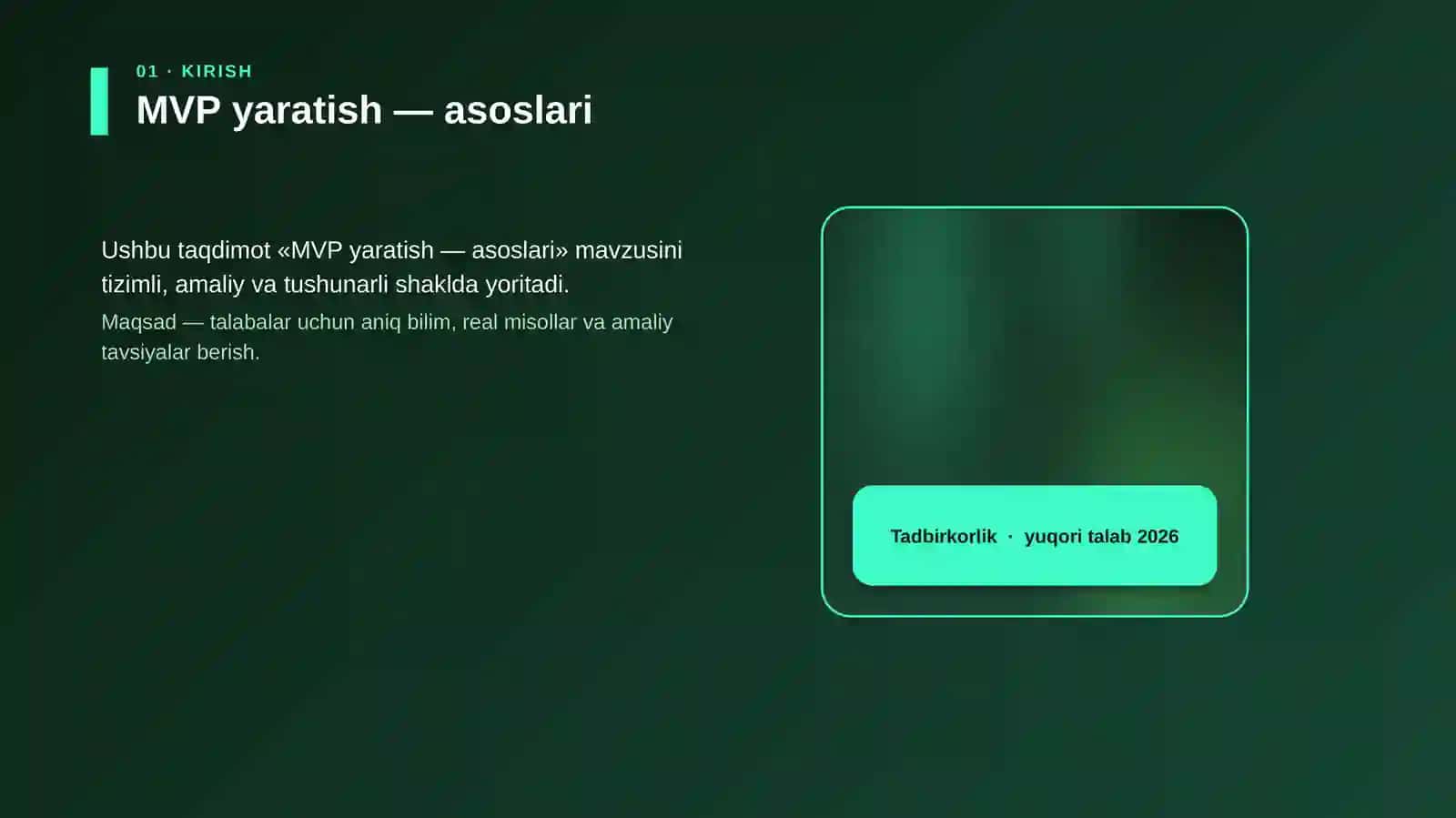 MVP yaratish — asoslari 4