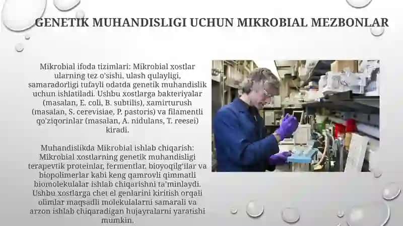 Mikroorganizmlarni Gen Muhandisligida Qo'Llanilishi Va Bu Sohada Erishilgan Yutuqlar 4
