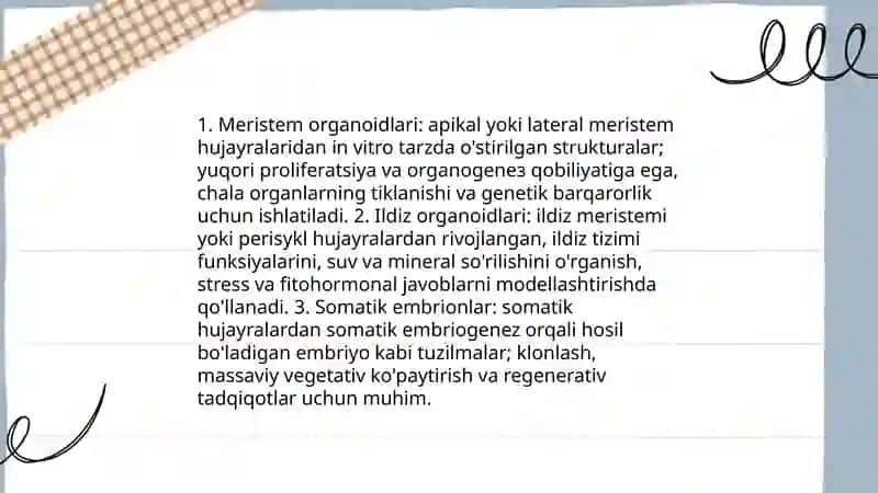 O'simlik va hayvon organoidlari 4