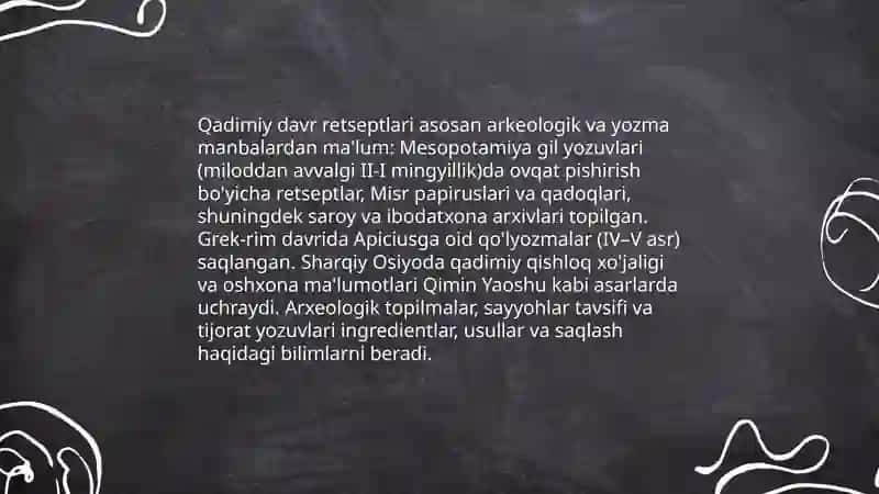 Retseptlar tarixi 4