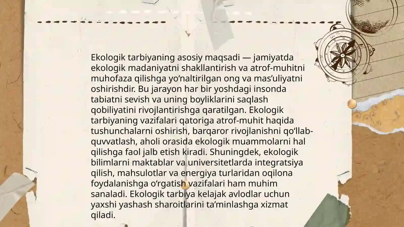 Ekologik ta'lim va tarbiya tushunchasi 4