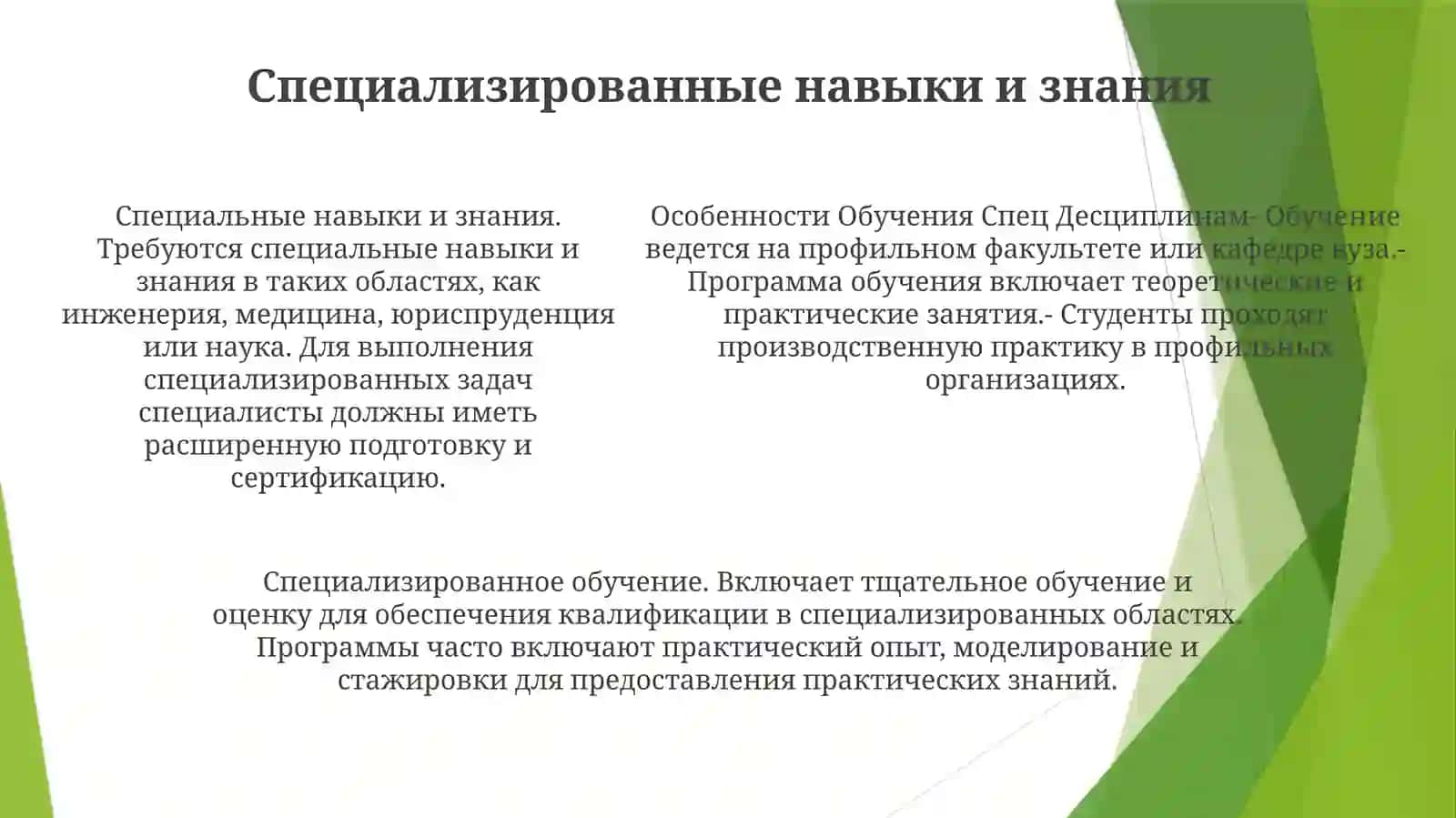 Особенности ОбученияСпецДесциплинам 4