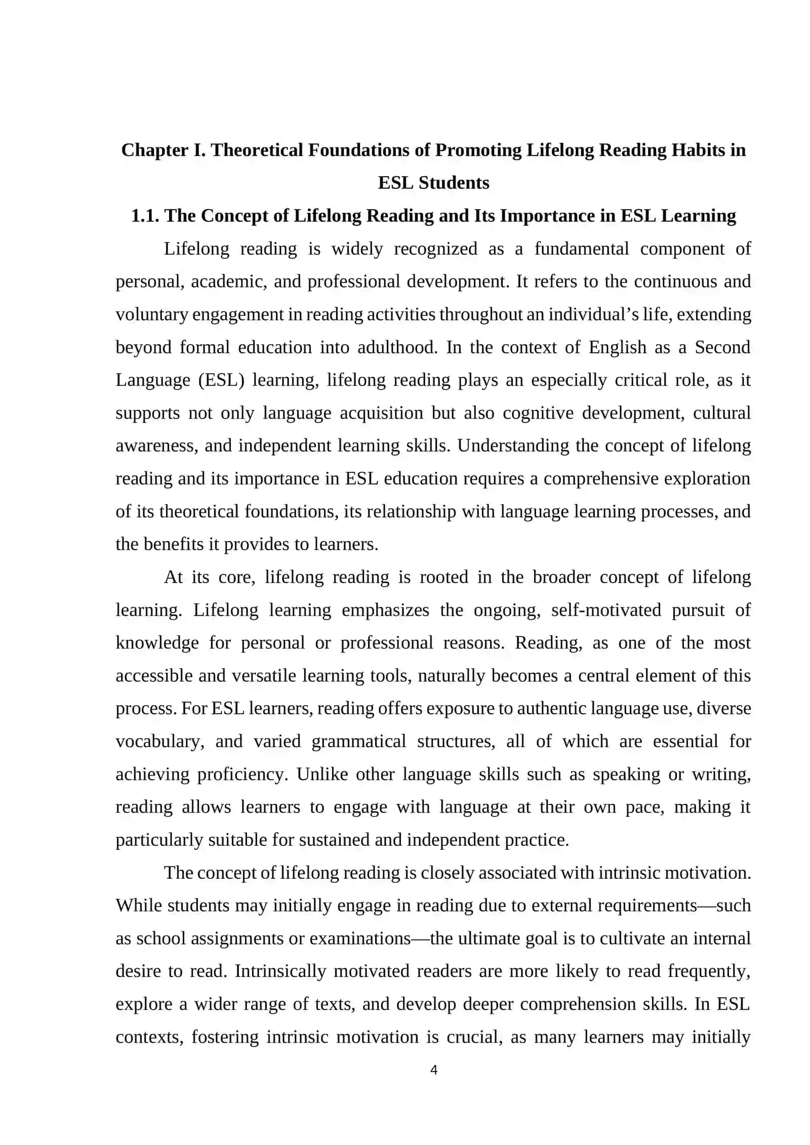Promoting Lifelong Reading Habits in ESL Students 4