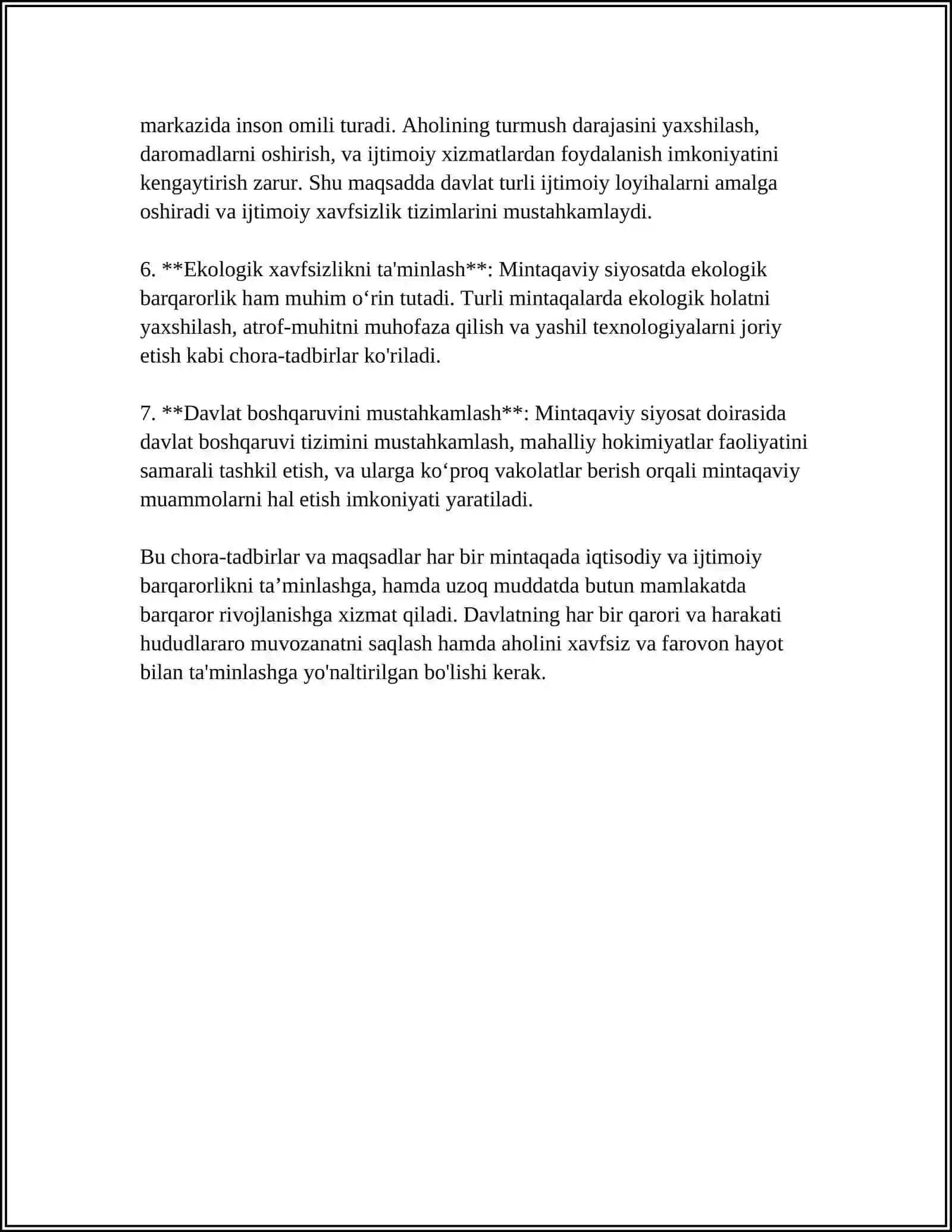DAVLATNING MINTAQAVIY SIYOSATI VA HUDUDLAR RIVOJLANISHINING ISTIQBOLLARI 4